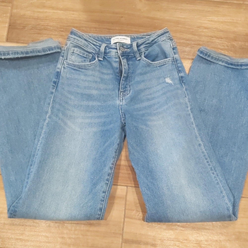 Flying Monkey Light Blue Straight Leg Jeans